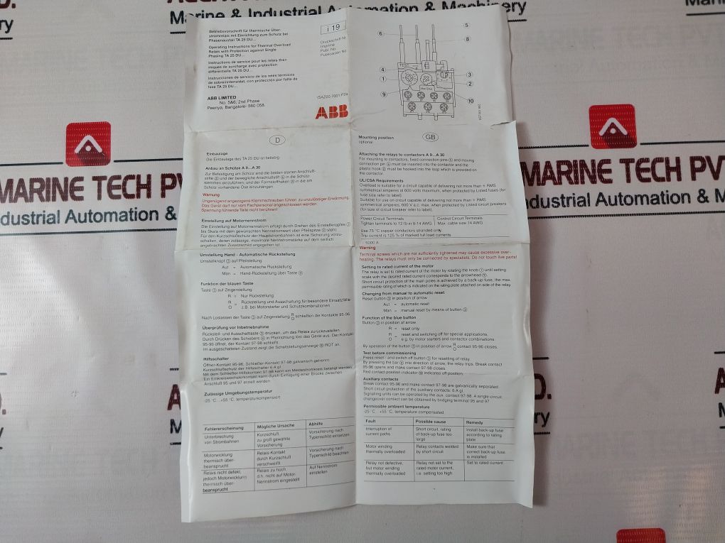 Abb Ta25 Du 11a Thermal Overload Relay 690v - Image 12