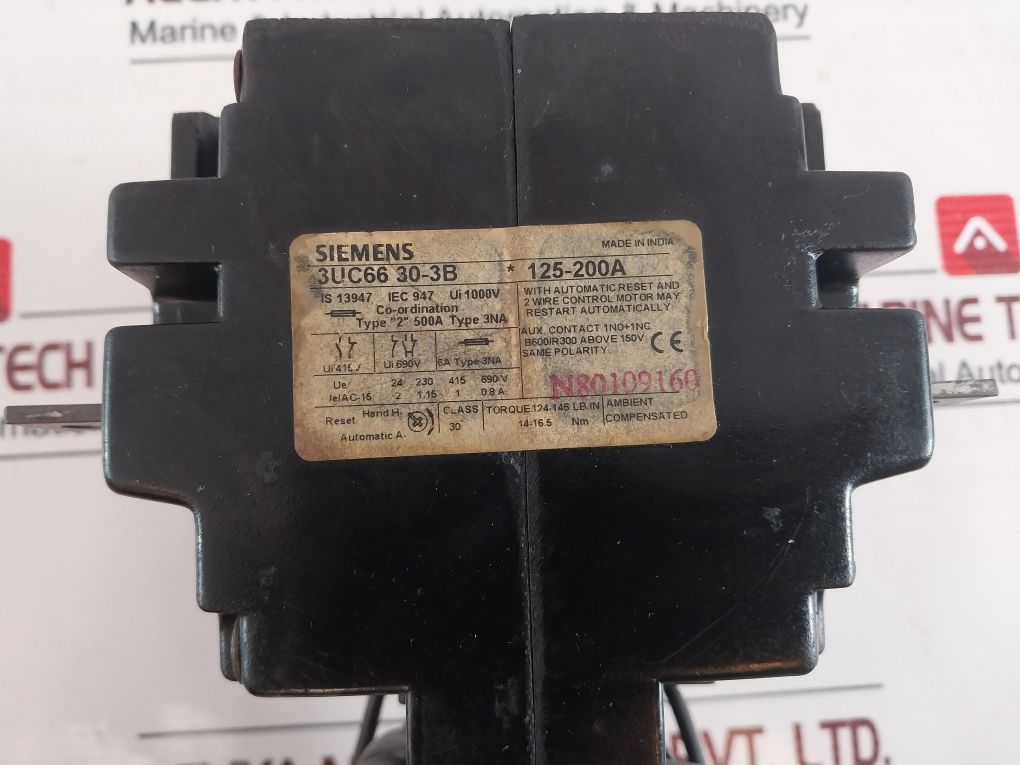 Siemens 3uc66 30-3b Overload Relay 1000v - Image 13