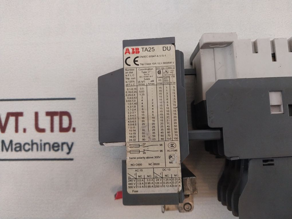 Abb A9 Contactor Auxiliary Contact Block With Ca5-01 With Ta25 Du Thermal Overload Relay - Image 12