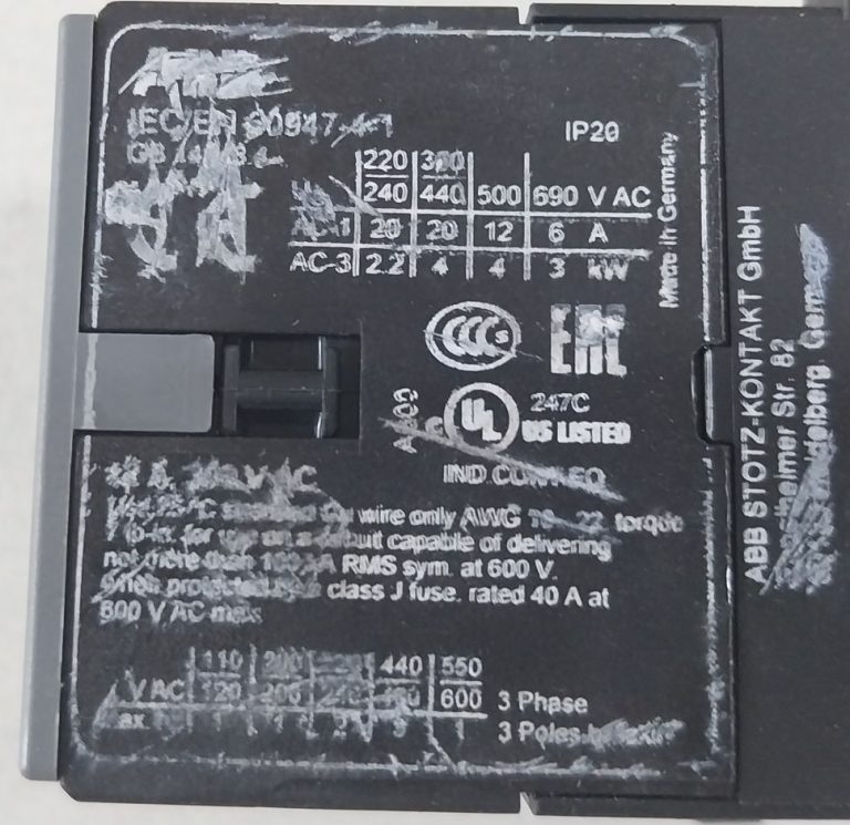 Minicontator De Potência ABB BC6 30 10 01 1NA