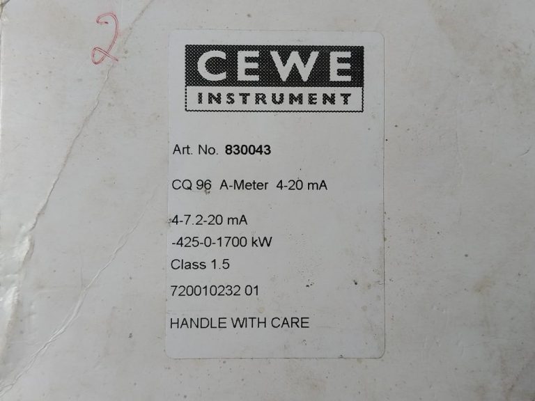 Cewe Instrument Cq96 Kilowatt Meter Aeliya Marine