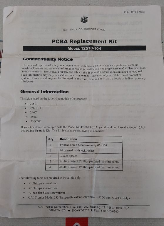 Gai-tronics 12518-104 Grey Handset Assy For Telephone (Part Only) - Image 8