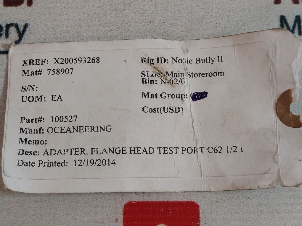 Oceaneering 100527 Adapter Flange Head - Image 8