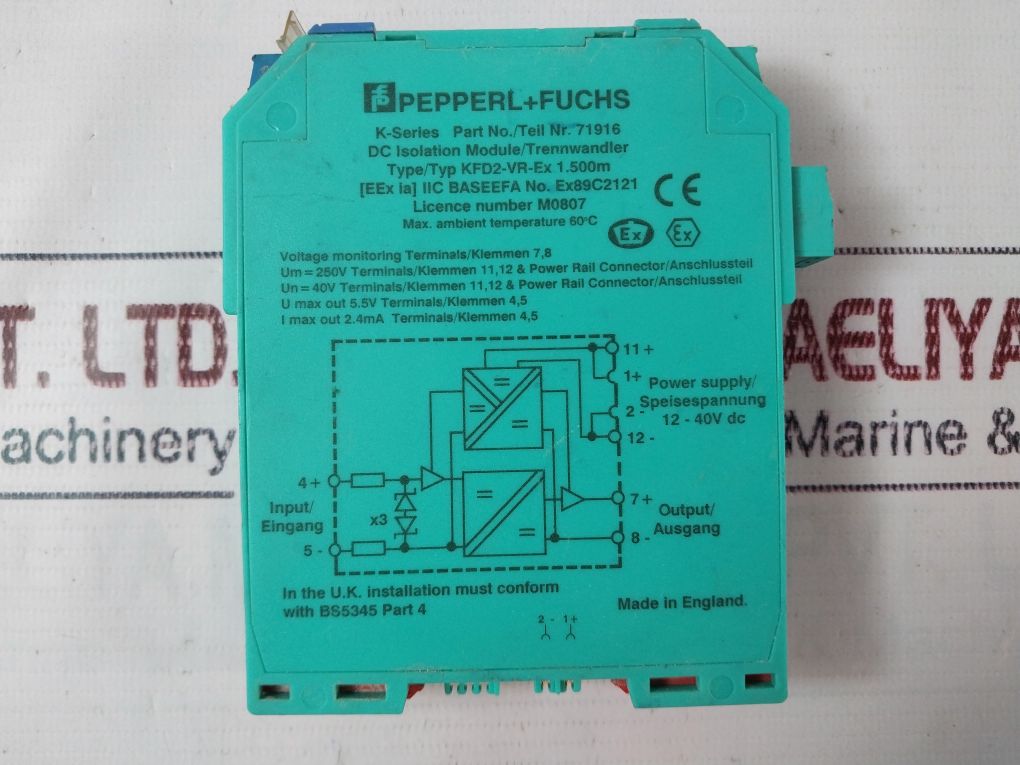 Pepperl+fuchs Kfd2-vr-ex1.500m Dc Isolation Module - Image 9