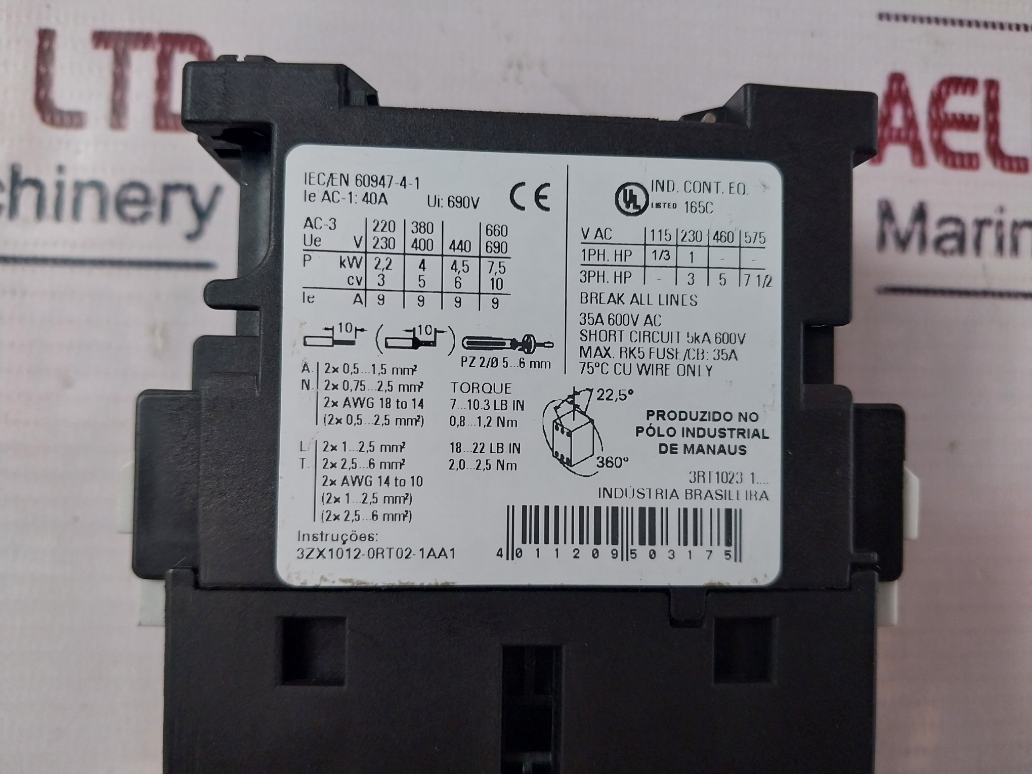 Siemens Sirius 3rt1023-1a...0 Contactor - Image 12