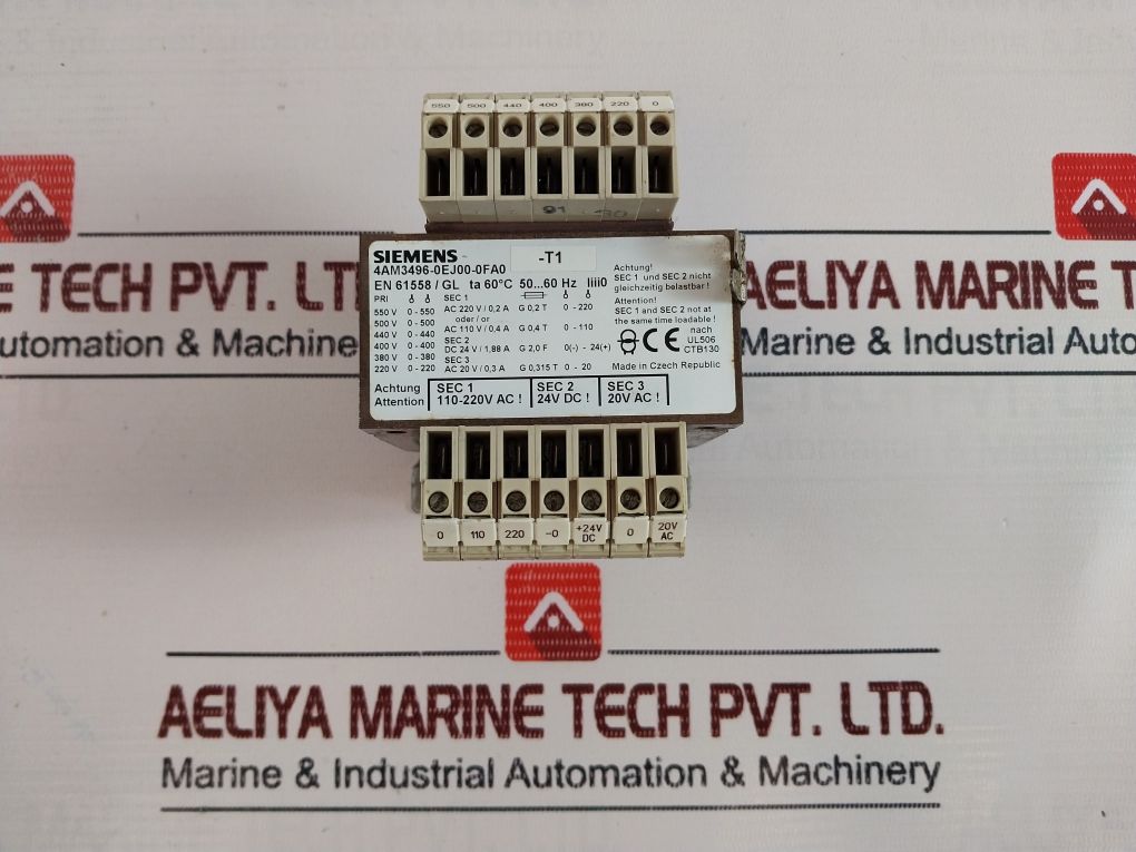 Siemens 4am3496-0ej00-0fa0 Transformer - Image 3