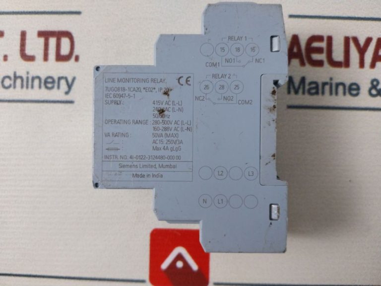 Siemens 7ug08181ca20 Line Monitoring Relay Aeliya Marine