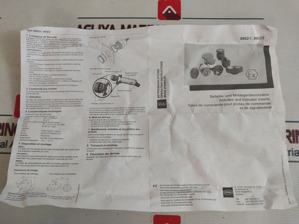 Stahl 8602a0732-1 Rotary Handle Actuator And Indicator Insert - Aeliya ...