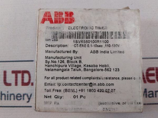 Abb Ct-ere Time Relay 0,1s-10s