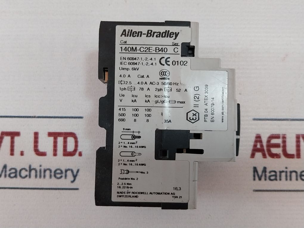 Allen-bradley 140m-c2e-b40 Motor Protection Circuit Breaker 6kv ...