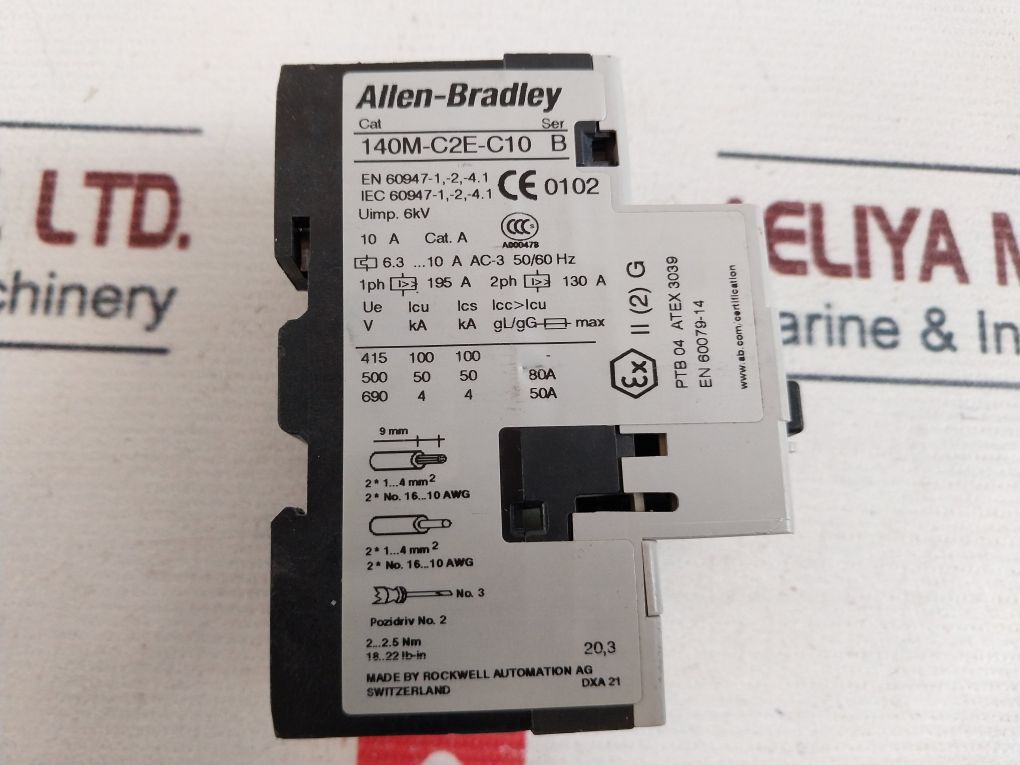 Allen-bradley Rockwell Automation 140m-c2e-c10 Motor Protection Circuit ...