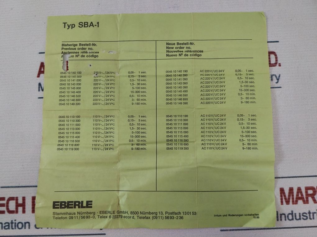 Eberle Sba 1 Timer Relay - Image 10
