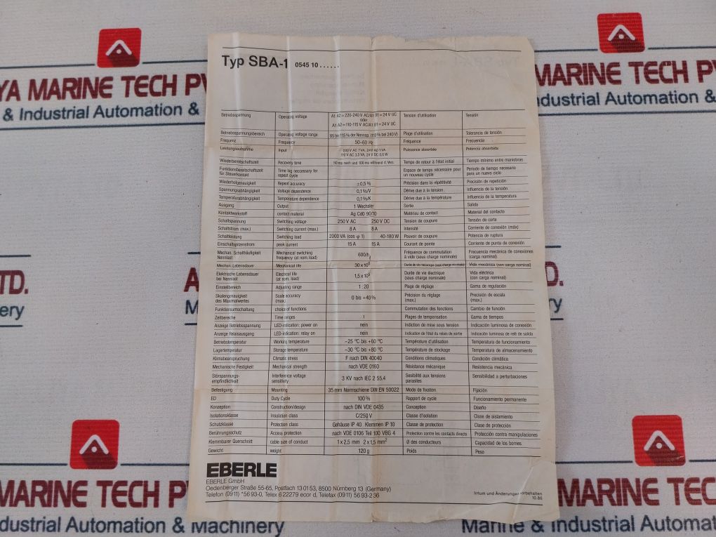 Eberle Sba 1 Timer Relay - Image 9