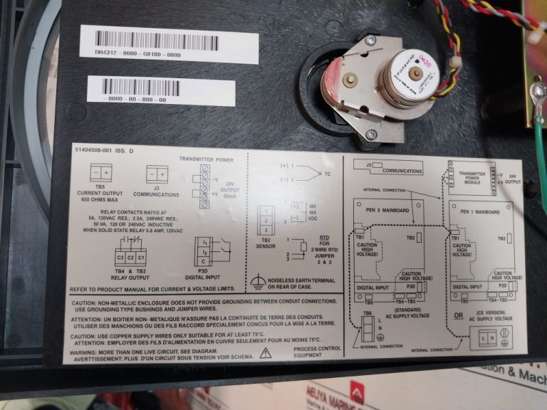 Honeywell Dr43120000g0100000000000000000 Circular Chart Recorder