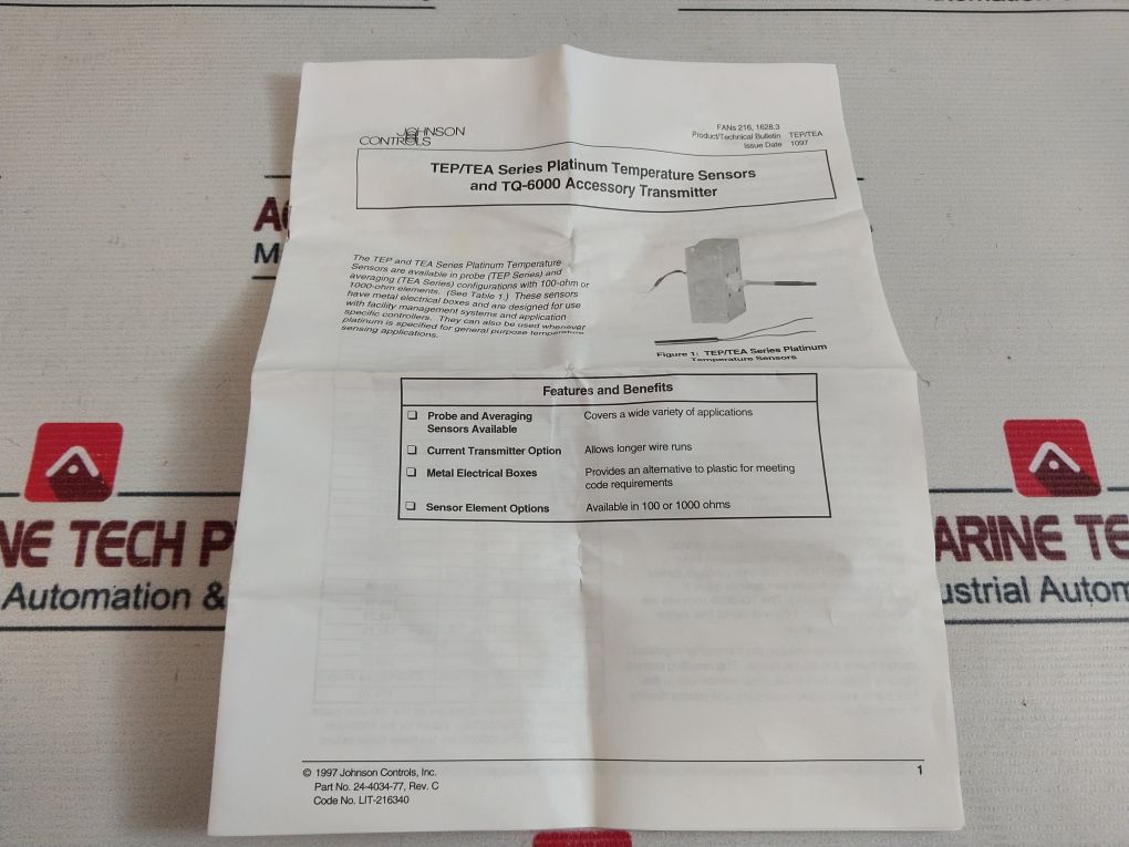 Johnson Controls Tep-j000000(B) Platinum Temperature Sensors - Image 7