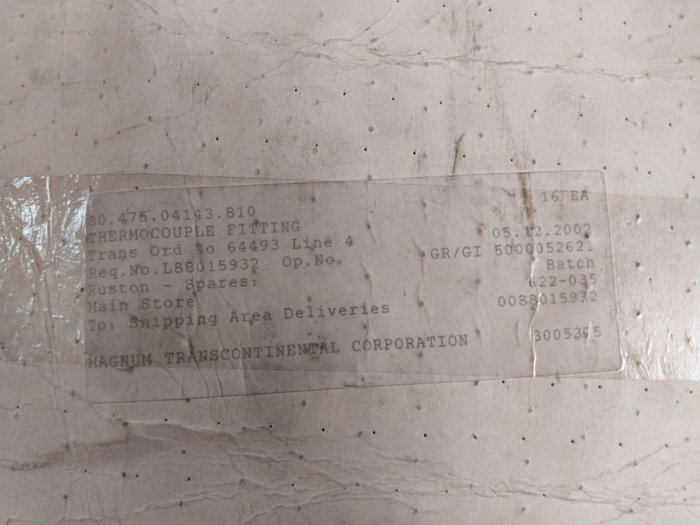 Man B&w 80-475-04143-810 Thermocouple Fitting - Image 8