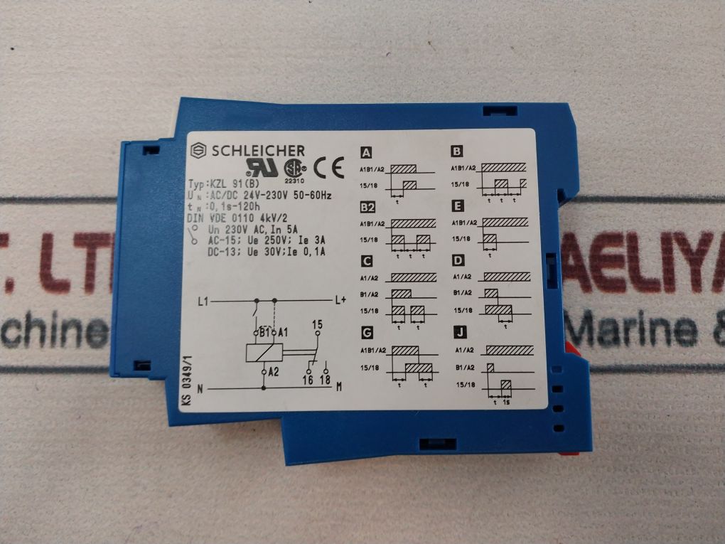 Schleicher Kzl 91(B) Time Delay Relay 0-12 Sec - Image 9