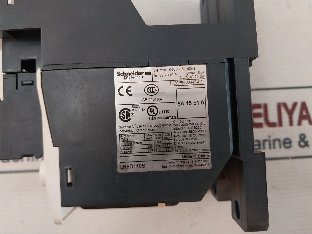 Schneider Electric Lr9d110s Electronic Thermal Overload Relay - Aeliya ...