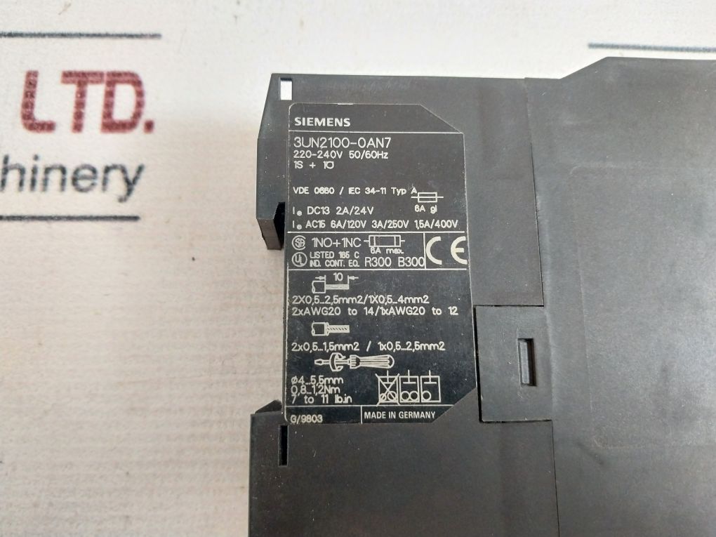 Siemens 3un2100-0an7 Thermistor Protection Relay - Image 7