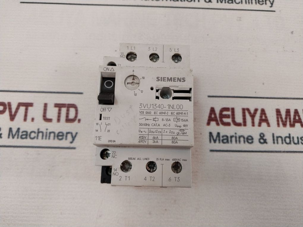 Siemens 3vu1340-1nl00 Motor Circuit Breaker 600v - Image 9