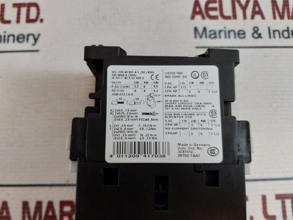 Siemens Sirius 3rt1023-1a..0 Contactor 690v - Image 8