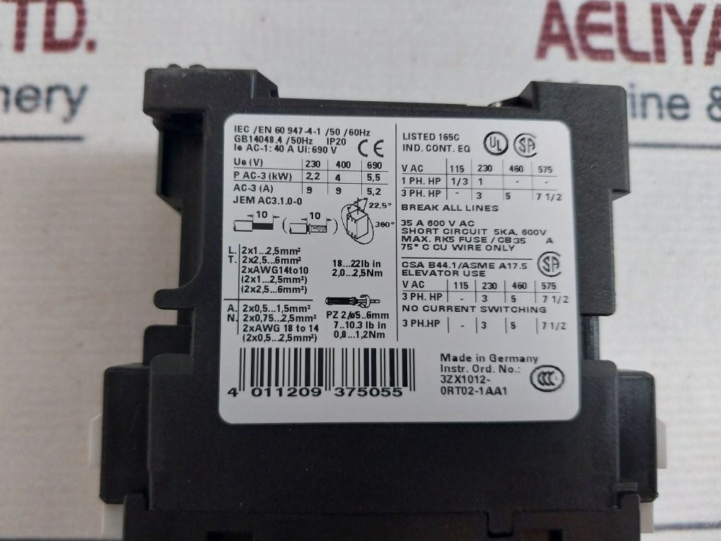 Siemens Sirius 3rt1023-1b..0 Contactor - Image 8