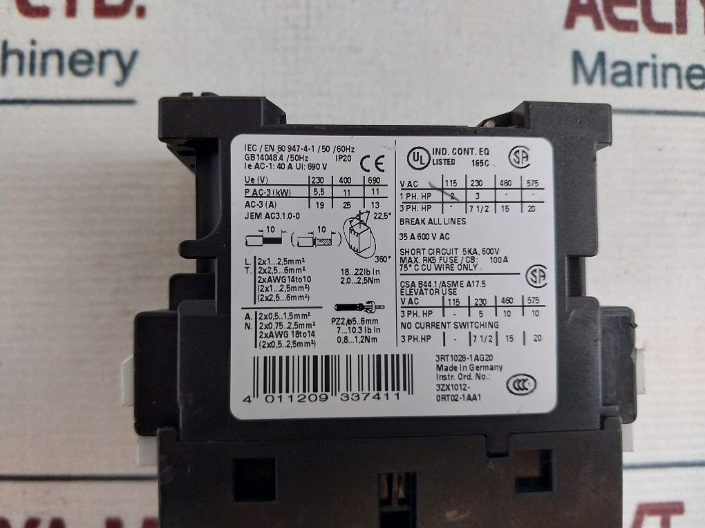 Siemens Sirius 3rt1026-1ag20 Contactor Ip20 - Image 8