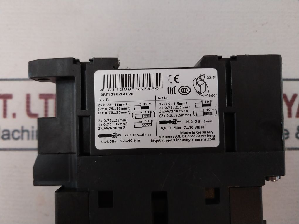 Siemens Sirius 3rt1036-1ag20 Power Contactor - Image 11