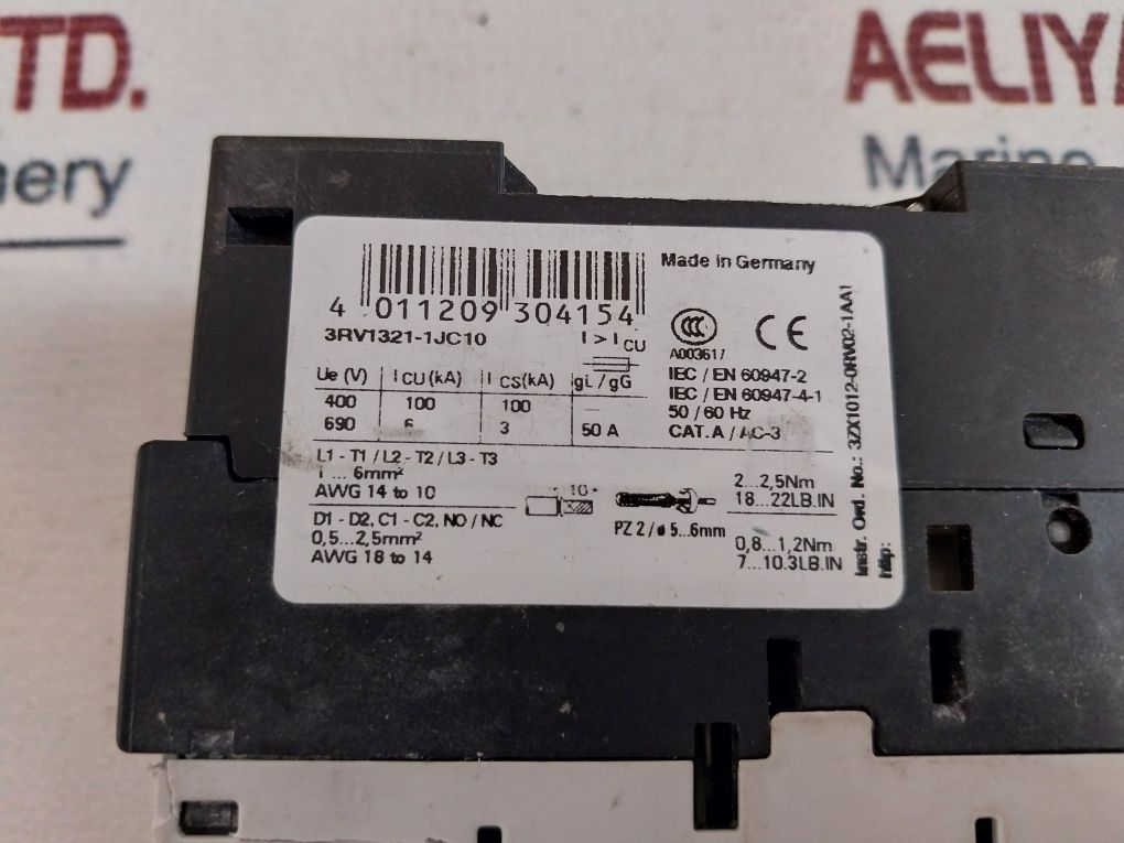 Siemens Sirius 3rv1321-1jc10 Circuit Breaker - Image 9