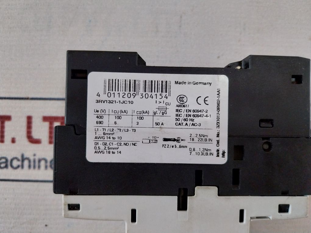 Siemens Sirius 3rv1321-1jc10 Circuit Breaker - Image 12