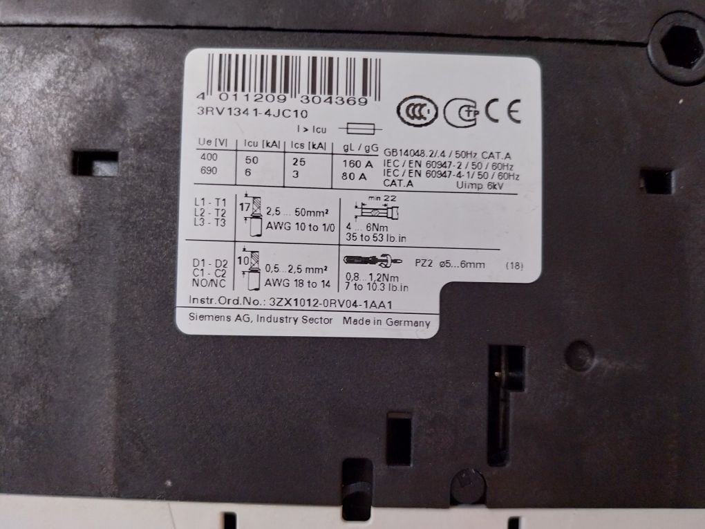 Siemens Sirius 3rv1341-4jc10 Circuit Breaker - Image 12