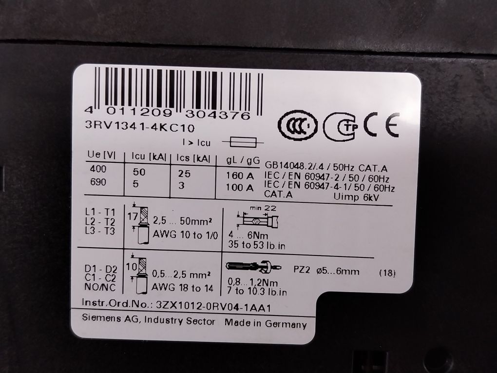 Siemens Sirius 3rv1341-4kc10 Circuit Breaker - Image 12