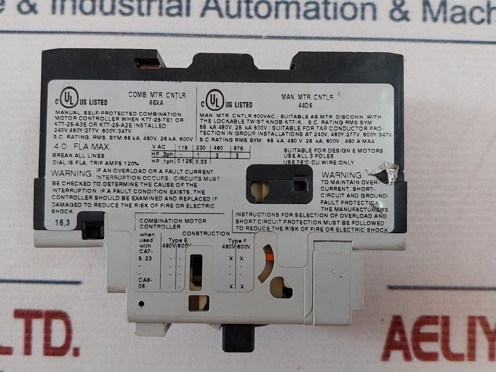 Sprecher+schuh Rockwell Automation Kta7-25s-4.0a Motor Controller - Image 7