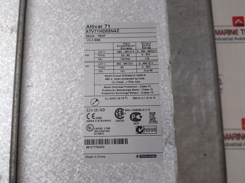 Schneider Telemecanique Atv71hd55n4z Speed Drive 480v - Image 19