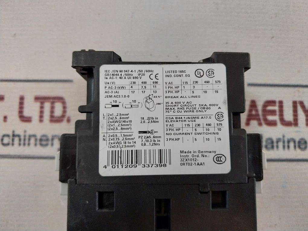 Siemens Sirius 3rt1023-1a..0 Contactor Ip20 - Image 7