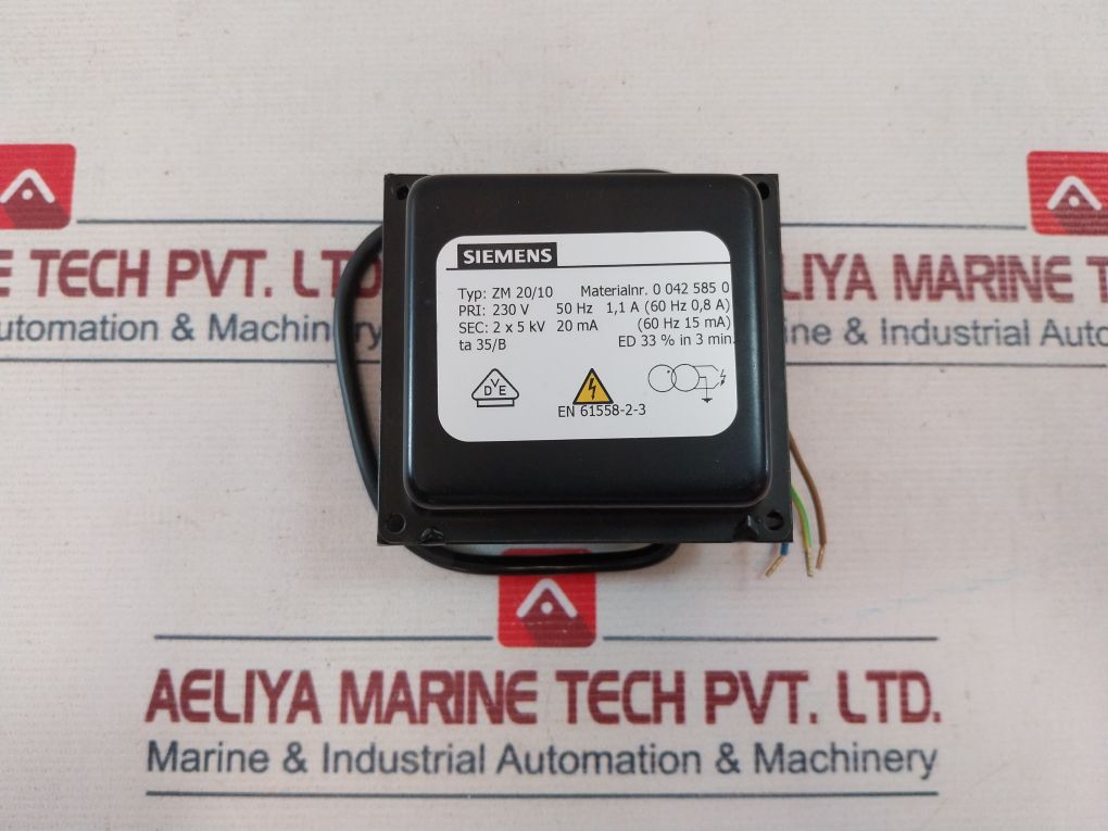 Siemens Zm 20/10 Ignition Transformer - Image 6