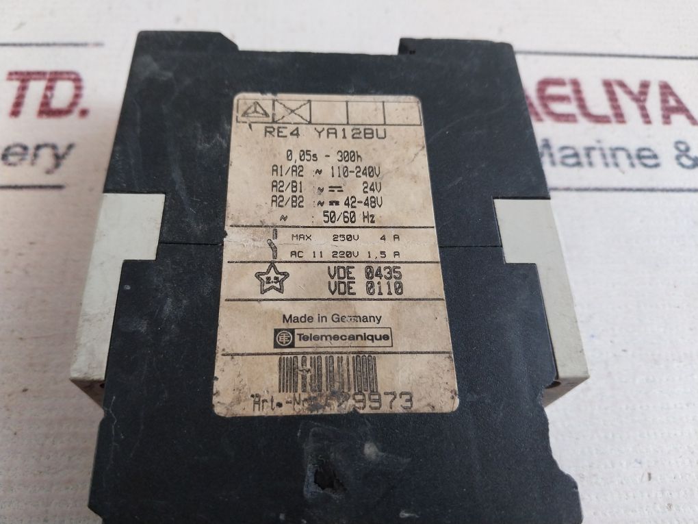 Telemecanique Re4 Ya12bu Timing Relay 0,05s – 300h - Image 8