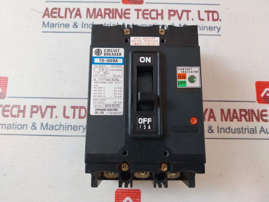 Terasaki T0-100ba No-fuse Circuit Breaker 15a - Image 8