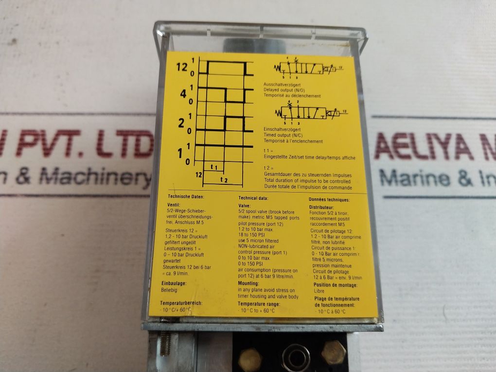 Bosch 0 820 215 102 Pneumatic Timer With Time Preselection 0-100 S - Image 9