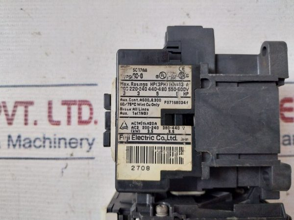 Fuji Electric Sc 13aa Magnetic Contactor With Tr13d Thermal Overload Relay - Image 8