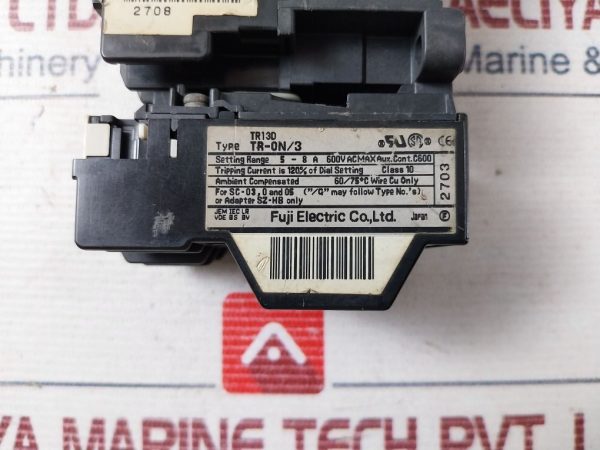 Fuji Electric Sc 13aa Magnetic Contactor With Tr13d Thermal Overload Relay - Image 6