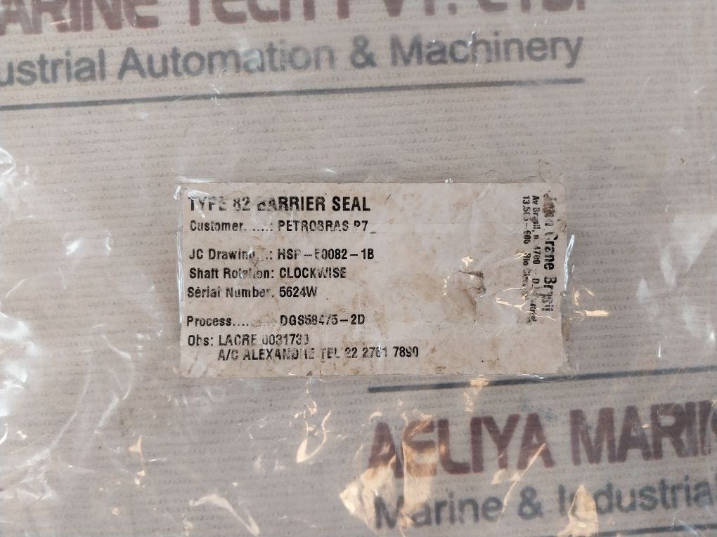 John Crane Hsp-50082-1-b Barrier Seal - Aeliya Marine