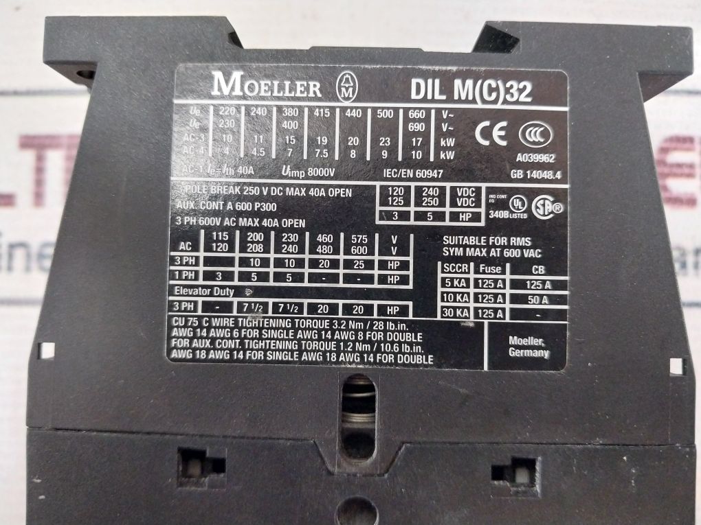 Moeller Dil M 32-10 3 Pole Contactor - Image 10