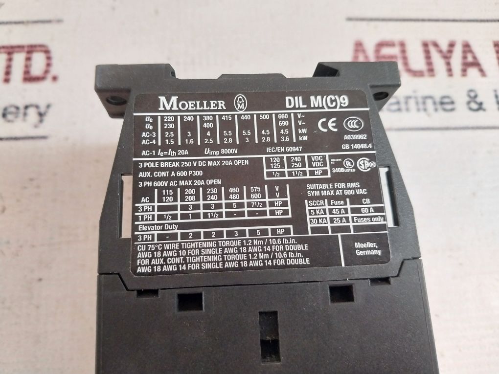 Moeller Dil M 9-10 3 Pole Contactor - Image 9