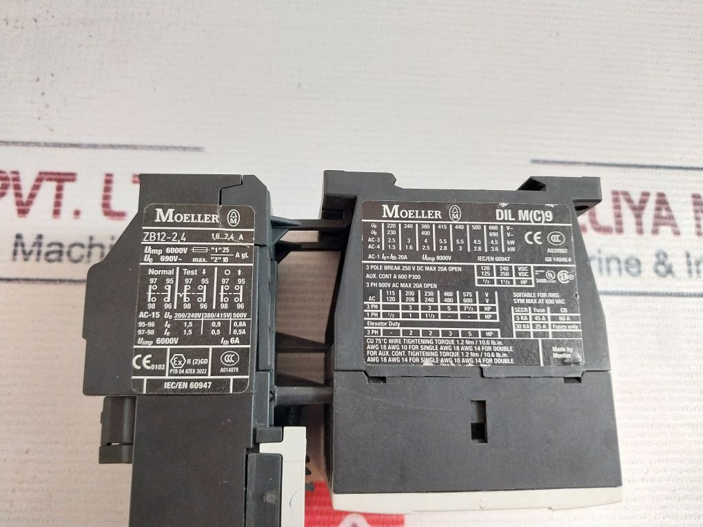 Moeller Dilm9-10 Contactor With Zb12-2,4 Overload Relay - Image 9