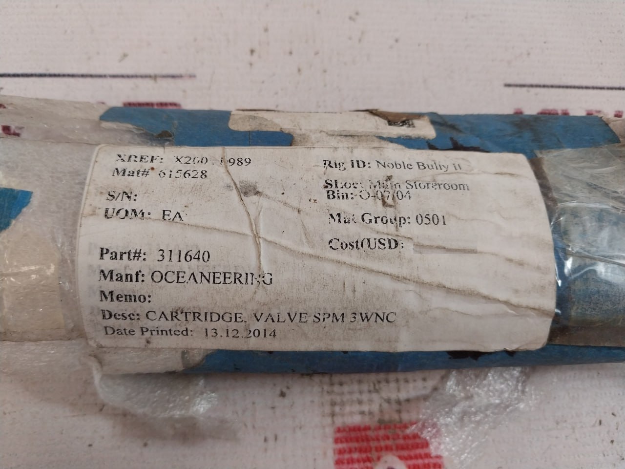 Oceaneering 100742 E Cartridge Valve Set - Image 14