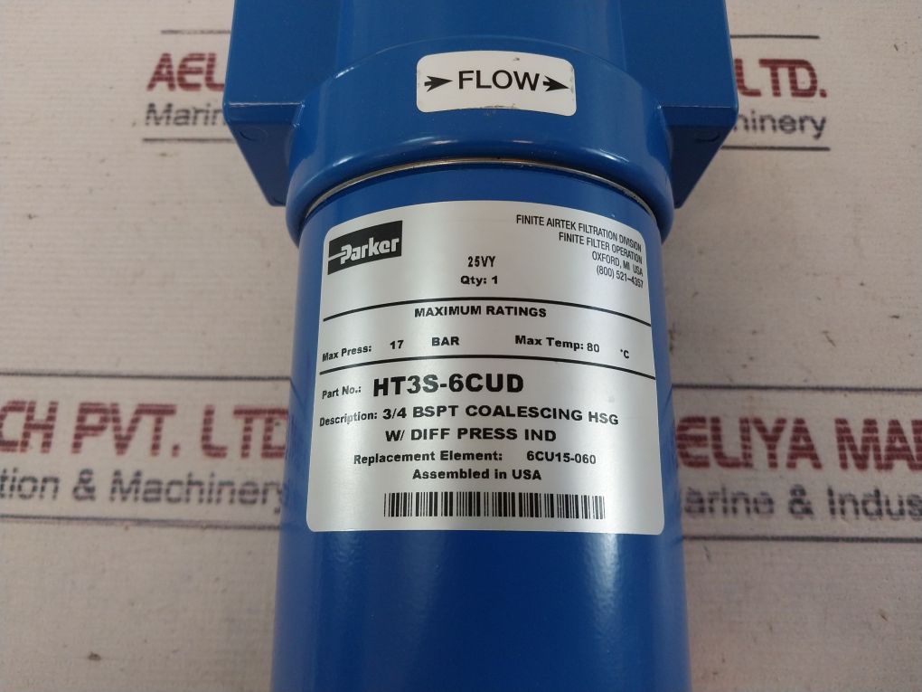 Parker Ht3s6cud Finite Filter 17 Bar Aeliya Marine