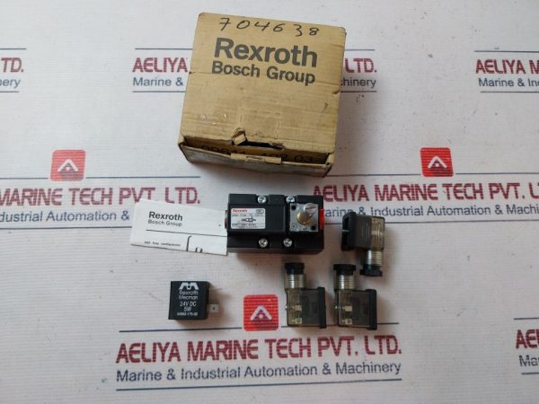 Rexroth 2991194080 3/2 Way Solenoid Valve Set 24vdc