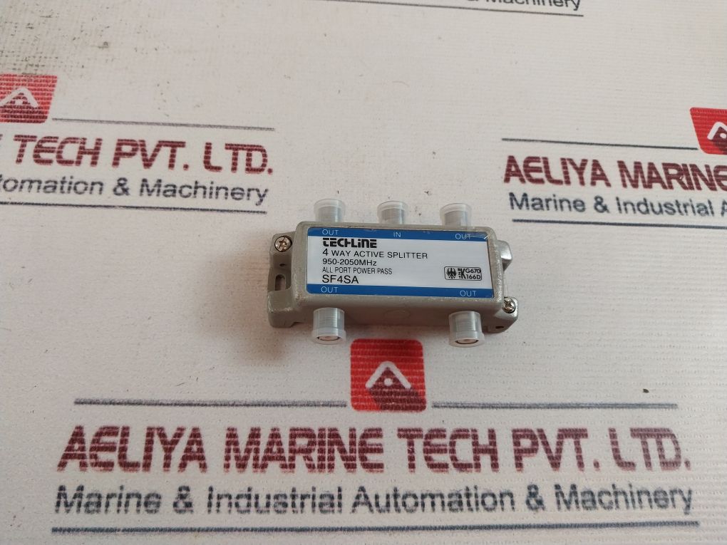 Techline 950-2050mhz 4 Way Active Splitter