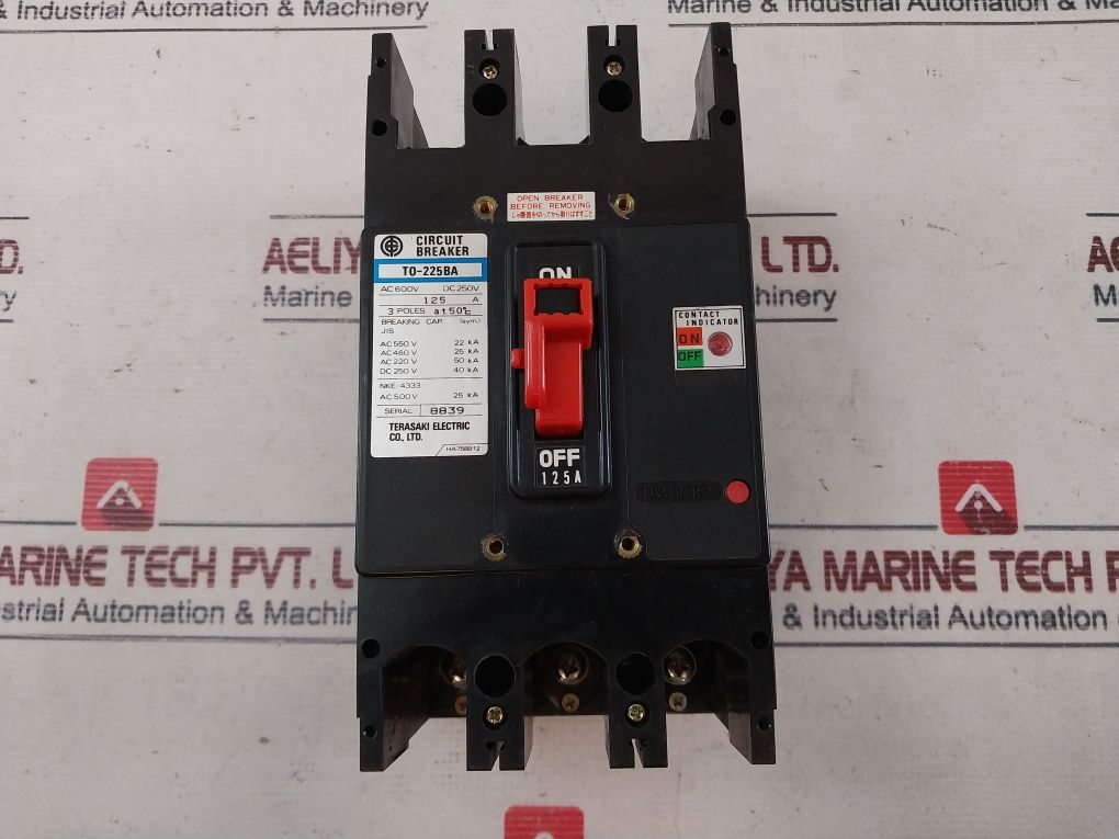 Terasaki T0-225ba 3 Pole No-fuse Circuit Breaker - Image 7